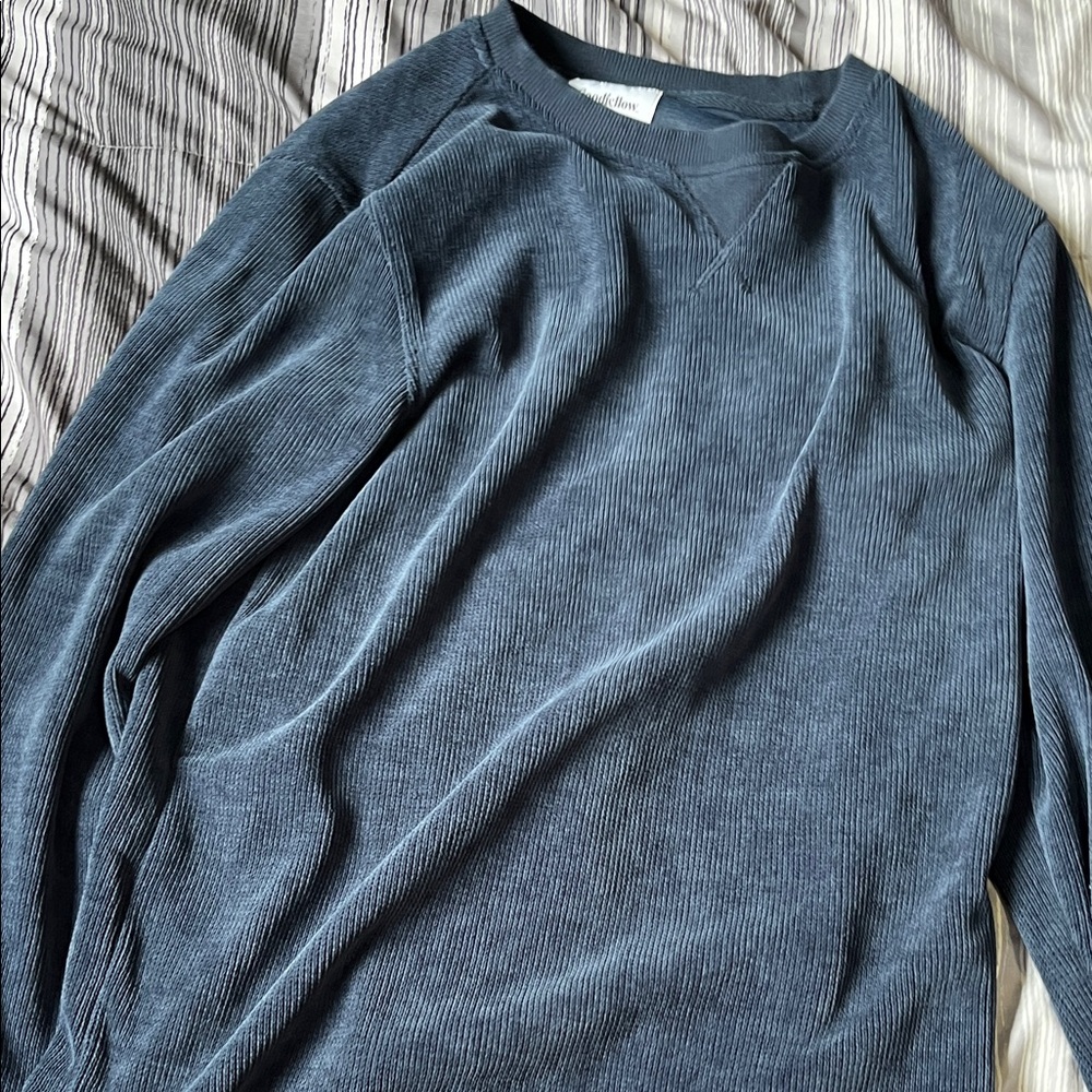 Goodfellow & Co Men's Ribbed Crewneck Sweater - Deep Blue
